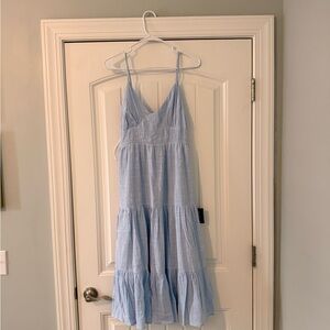 Lulu's Sky Blue Tiered Dress